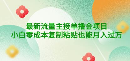 公众号最新流量主接单撸金项目，小白零成本复制粘贴也能月入过万